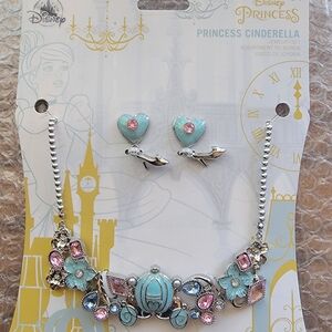 Disney Princess Cinderella Jewelry Set - Silver and Pink